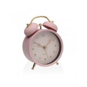 Orologio-Sveglia Versa Rosa Metallo 5,4 x 13,5 x 9,7 cm
