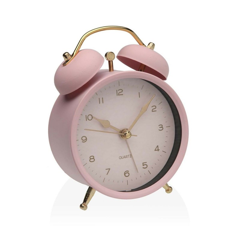 Orologio-Sveglia Versa Rosa Metallo 5,4 x 13,5 x 9,7 cm