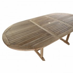 Tavolo da Pranzo DKD Home Decor Marrone Estensibile Teca (180 x 120 x 75 cm)