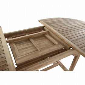 Tavolo da Pranzo DKD Home Decor Marrone Estensibile Teca (180 x 120 x 75 cm)
