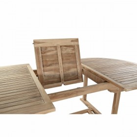 Tavolo da Pranzo DKD Home Decor Marrone Estensibile Teca (180 x 120 x 75 cm)