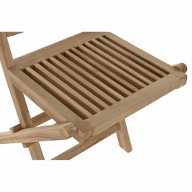 Sedia da giardino DKD Home Decor Marrone 57 x 47 x 90 cm Teca (57 x 47 x 90 cm)