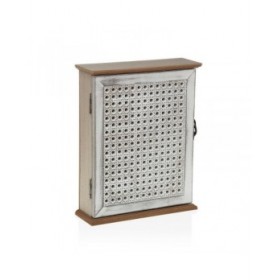 Armadietto portachiavi Versa Bianco Legno MDF 7 x 27 x 21,5 cm