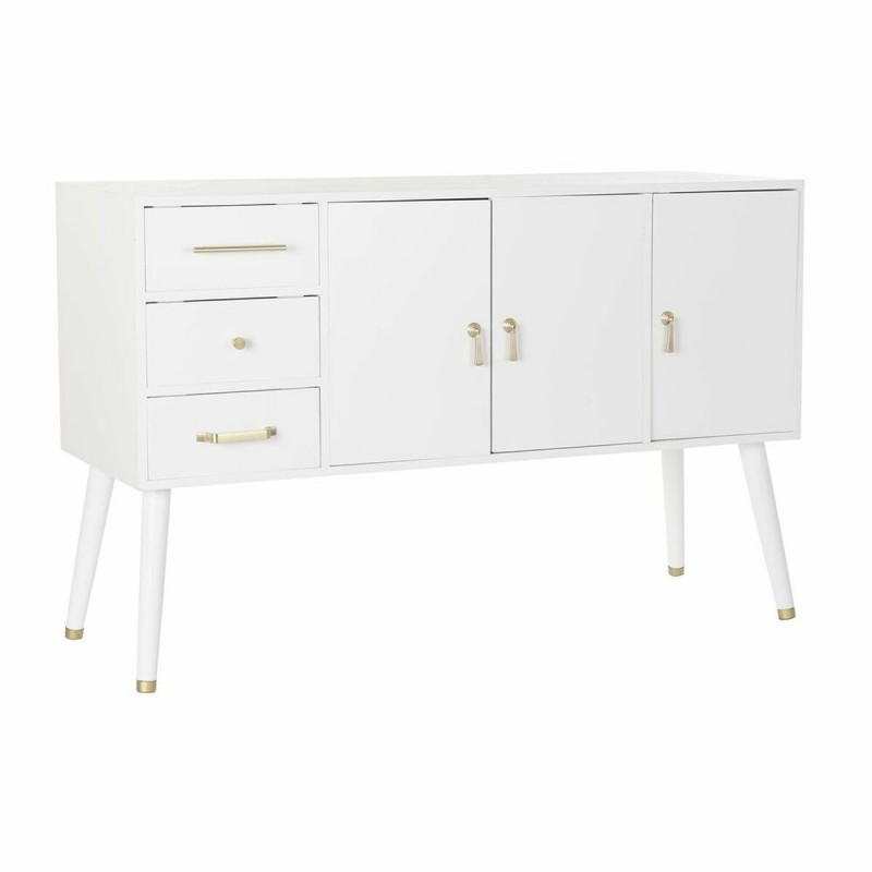 Credenza DKD Home Decor   Bianco Crema Naturale Metallo Legno di paulownia 120 x 40 x 78,5 cm