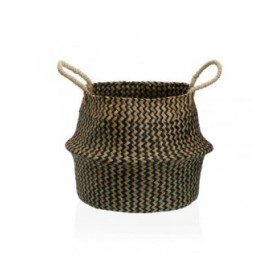 Cesta Decorativa Versa Nero Alghe marine Ø 28 cm