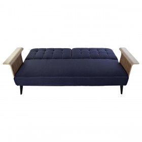 Divano Letto DKD Home Decor Azzurro Marrone Nero Metallo Moderno Città 203 x 87 x 81 cm