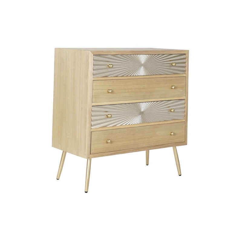 Cassettiera DKD Home Decor Dorato Naturale Metallo Abete Legno MDF Moderno 80 x 40 x 87,5 cm