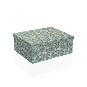 Set di Scatole per Sistemare Impilabili Versa Fiori Cartone 15 Pezzi 35 x 16,5 x 43 cm