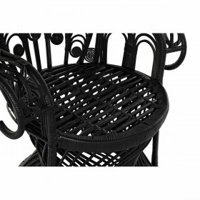 Sedia da giardino DKD Home Decor 96 x 66 x 145 cm 96 x 66 x 140 cm Nero Bianco