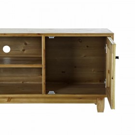 Mobile TV DKD Home Decor Marrone 140 x 38 x 53 cm Abete Naturale Rattan