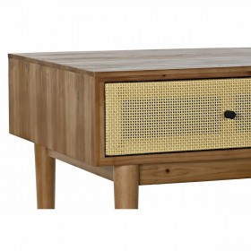 Tavolino da Caffè DKD Home Decor Abete Rattan (106 x 55 x 46 cm)