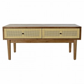 Tavolino da Caffè DKD Home Decor Abete Rattan (106 x 55 x 46 cm)