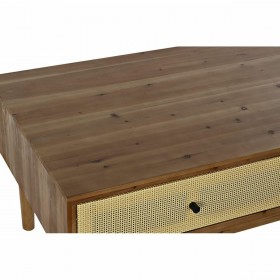 Tavolino da Caffè DKD Home Decor Abete Rattan (106 x 55 x 46 cm)