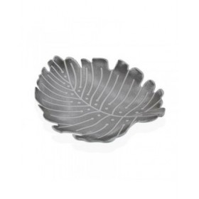Centrotavola Versa Foglio Grigio 28 x 3,5 x 33 cm