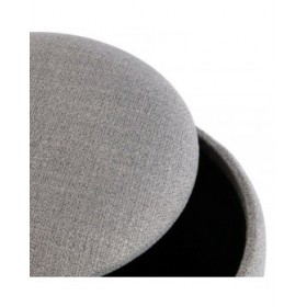 Puff Smontabile Versa Grigio Bambù Legno MDF