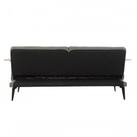 Divano Letto DKD Home Decor 203 x 87 x 81 cm Nero Metallo Marrone Verde