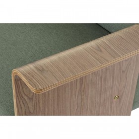 Divano Letto DKD Home Decor 203 x 87 x 81 cm Nero Metallo Marrone Verde