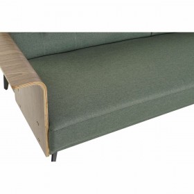 Divano Letto DKD Home Decor 203 x 87 x 81 cm Nero Metallo Marrone Verde