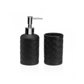 Set da Bagno Versa Nero Dolomite 6,8 x 17 x 6,8 cm
