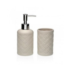 Set da Bagno Versa Beige Dolomite 6,8 x 17 x 6,8 cm