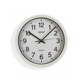 Orologio da Parete Versa Bianco Plastica Quarzo 4,3 x 30 x 30 cm
