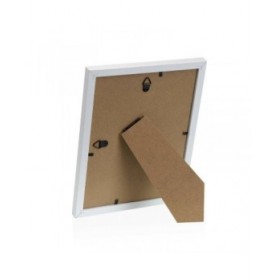 Cornice Portafoto Versa Bianco Legno MDF Vintage 1,2 x 27 x 22 cm