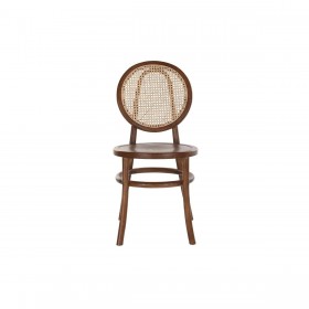 Sedia DKD Home Decor Marrone scuro Griglia Rattan Olmo (43 x 43 x 89 cm)