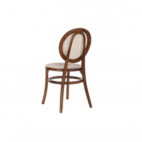 Sedia DKD Home Decor Marrone scuro Griglia Rattan Olmo (43 x 43 x 89 cm)