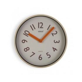 Orologio da Parete Versa Crema Plastica Quarzo 4 x 30 x 30 cm
