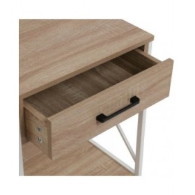 Comodino Versa Bianco PVC Legno Metallo 40 x 60 x 48 cm