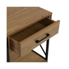 Comodino Versa Nero PVC Legno Metallo 40 x 60 x 48 cm