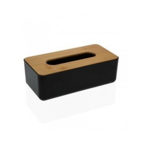 Scatola per foulard Versa Bambù polipropilene 13,1 x 8,6 x 26,1 cm Nero