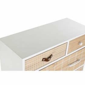 Cassettiera DKD Home Decor Bianco Naturale Legno Legno di paulownia 60 x 26 x 94 cm