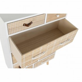 Cassettiera DKD Home Decor Bianco Naturale Legno Legno di paulownia 60 x 26 x 94 cm