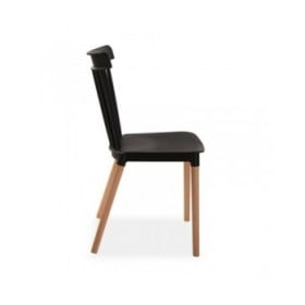Sedia Versa Nero 52,5 x 80 x 43 cm (4 Unità)