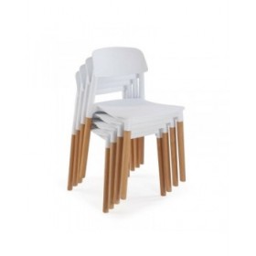 Sedia Versa Bianco 45 x 76 x 42 cm (4 Unità)