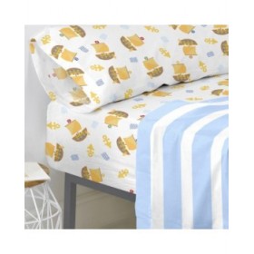 Lenzuolo con angoli HappyFriday HAPPYNOIS Multicolore 105 x 200 x 32 cm
