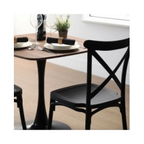 Sedia Versa Nero 43 x 88 x 43 cm (4 Unità)