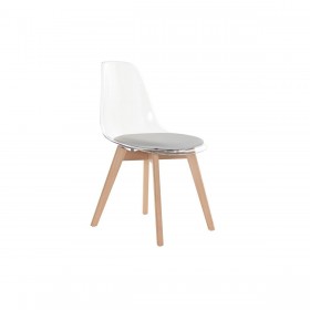 Sedia da Sala da Pranzo DKD Home Decor Grigio Legno Policarbonato 54 x 47 x 81 cm