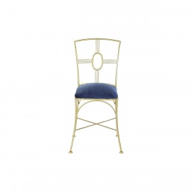 Sedia da Sala da Pranzo DKD Home Decor Azzurro Dorato 45 x 42 x 88,5 cm