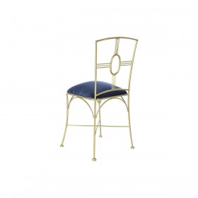Sedia da Sala da Pranzo DKD Home Decor Azzurro Dorato 45 x 42 x 88,5 cm