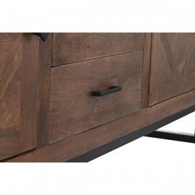 Stand Espositore DKD Home Decor Marrone Teca Metallo (160 x 40 x 175 cm)