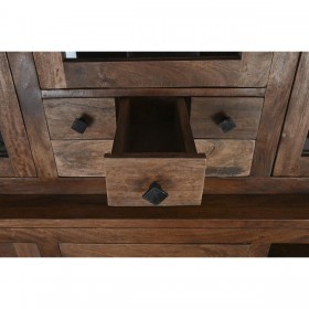 Stand Espositore DKD Home Decor Marrone Teca Metallo (160 x 40 x 175 cm)