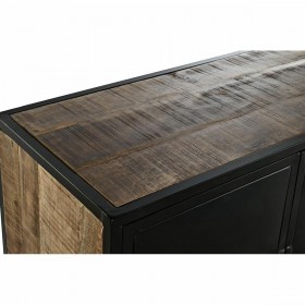 Credenza DKD Home Decor Marrone Nero Metallo Legno di mango (160 x 40 x 90 cm)