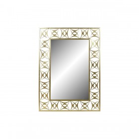 Specchio da parete DKD Home Decor Dorato Metallo Cristallo 30 x 40 cm 66 x 2 x 91,5 cm