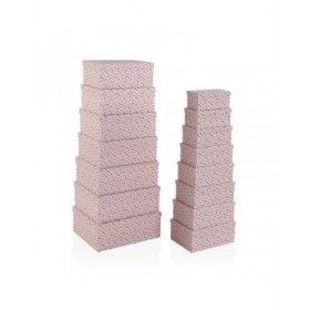 Set di Scatole Decorative Versa Amore Rosso Cartone Cuori (15 Pezzi)