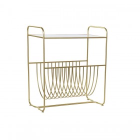Portariviste DKD Home Decor Specchio Dorato Metallo (76 x 35 x 83 cm)