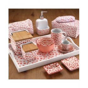 Set di Scatole Decorative Versa Amore Rosso Cartone Cuori (15 Pezzi)