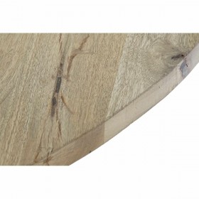 Tavolo da Pranzo DKD Home Decor 127 x 127 x 75 cm Naturale Nero Metallo Alluminio Legno di mango