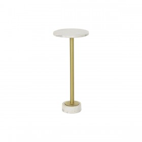 Tavolo aggiuntivo DKD Home Decor Dorato Metallo Marmo 27 x 27 x 62 cm
